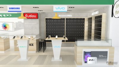 ออกแบบร้านจำหน่ายมือถือ ร้าน Easy Phone